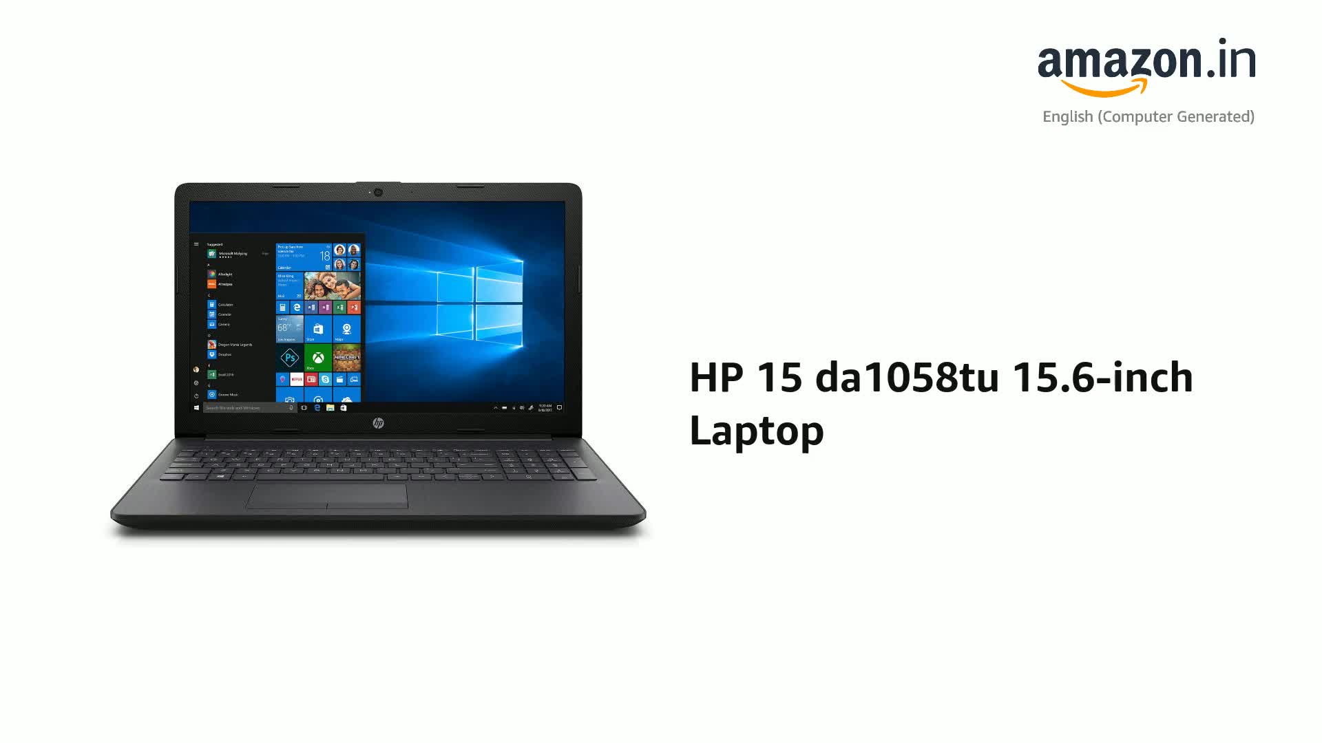 HP 15 da1058tu 15.6-inch Laptop (8th Gen i5-8265U/4GB/1TB HDD +
